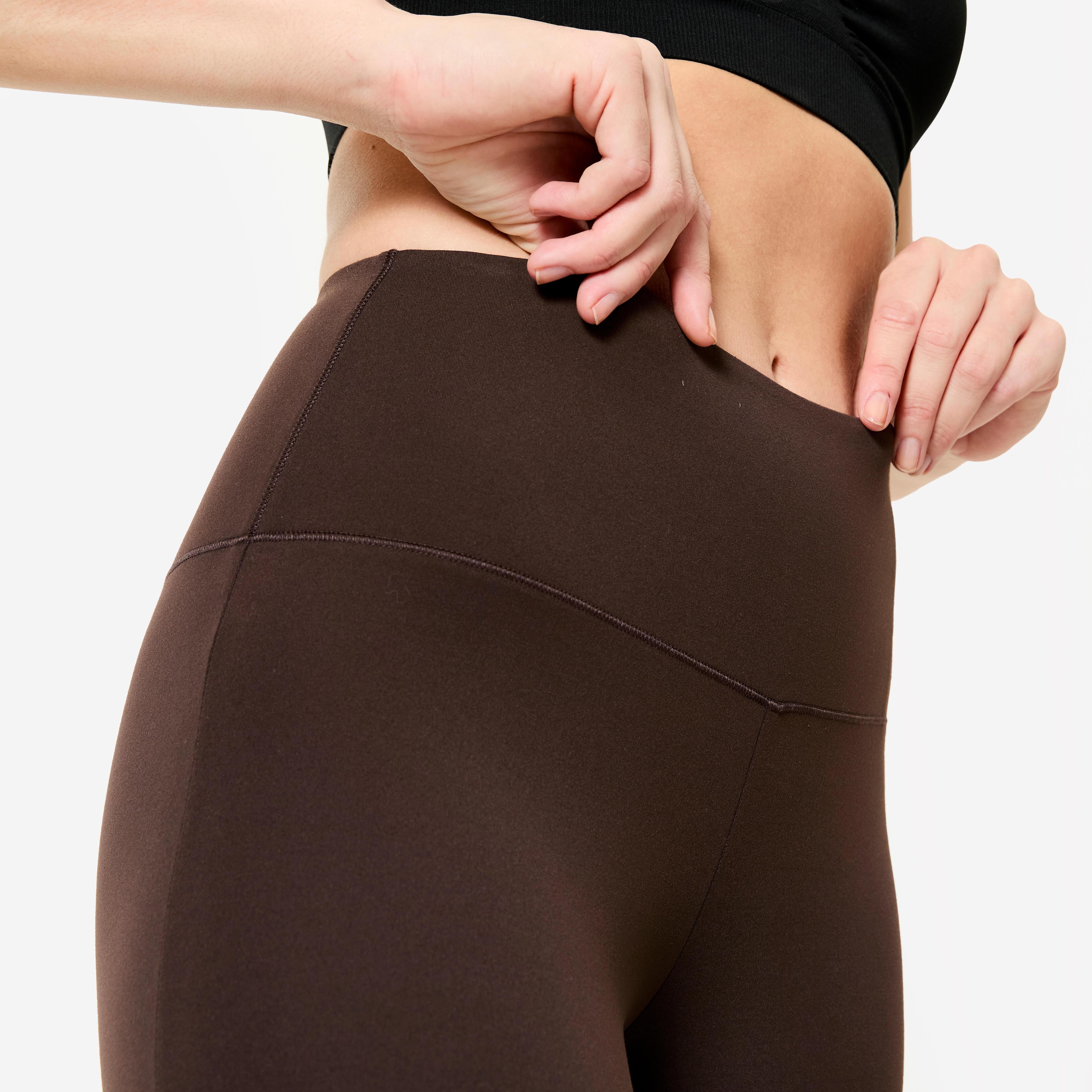 DOMYOS  Leggings High Waist ausgestelltes Bein Polyamid 