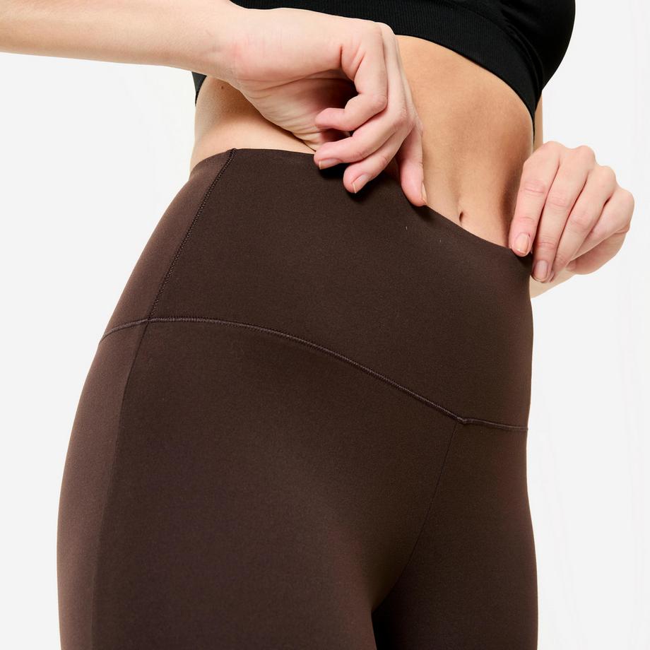 DOMYOS  Leggings High Waist ausgestelltes Bein Polyamid 