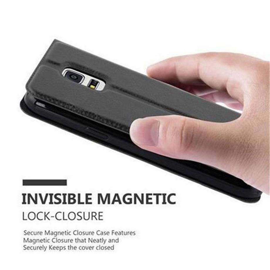 Cadorabo  Housse compatible avec Samsung Galaxy S5 MINI / S5 MINI DUOS - Coque de protection avec fermeture magnétique, fonction de support et 2 fenêtres de visualisation 