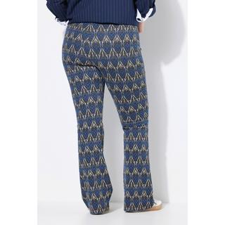 Studio Untold Schlaghose Flared Legs Jacquardmuster Glitzer  