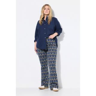 Studio Untold Schlaghose Flared Legs Jacquardmuster Glitzer  