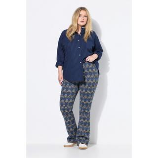 Studio Untold Schlaghose Flared Legs Jacquardmuster Glitzer  