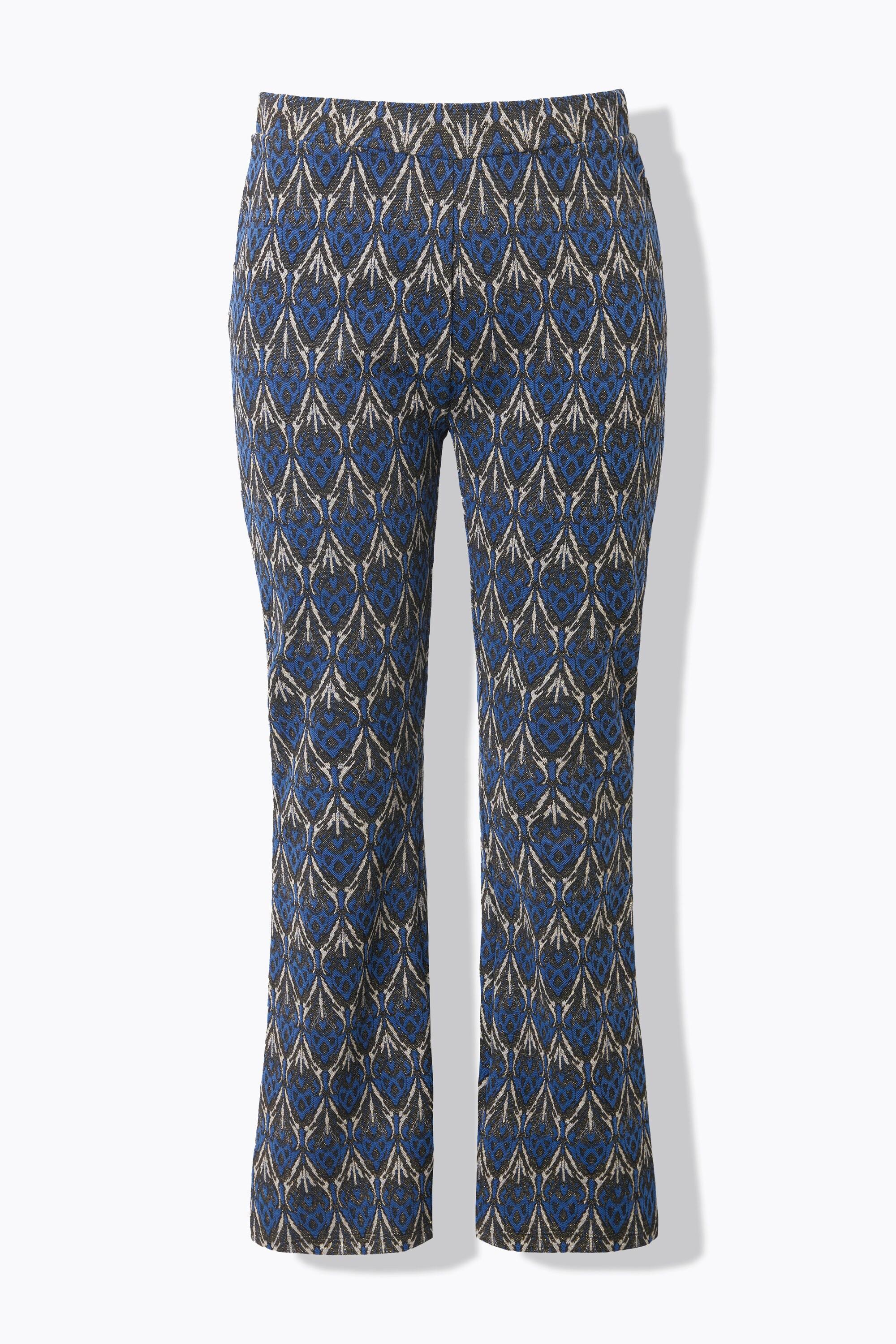 Studio Untold Schlaghose Flared Legs Jacquardmuster Glitzer  