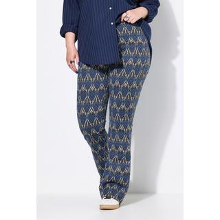 Studio Untold Schlaghose Flared Legs Jacquardmuster Glitzer  