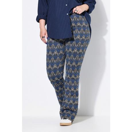 Studio Untold Schlaghose Flared Legs Jacquardmuster Glitzer  