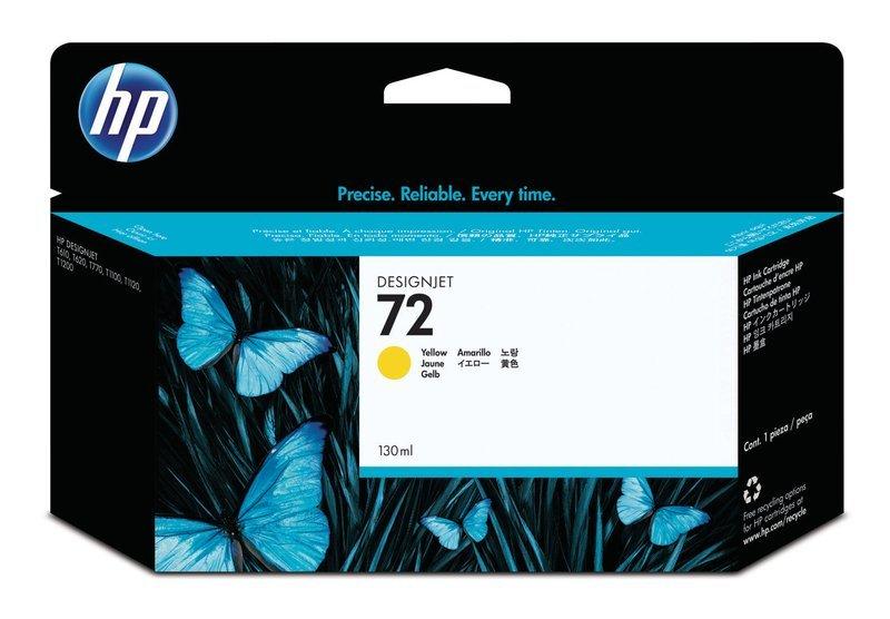 Hewlett-Packard  HP Tintenpatrone 72 yellow C9373A DesignJet T1100 130ml 