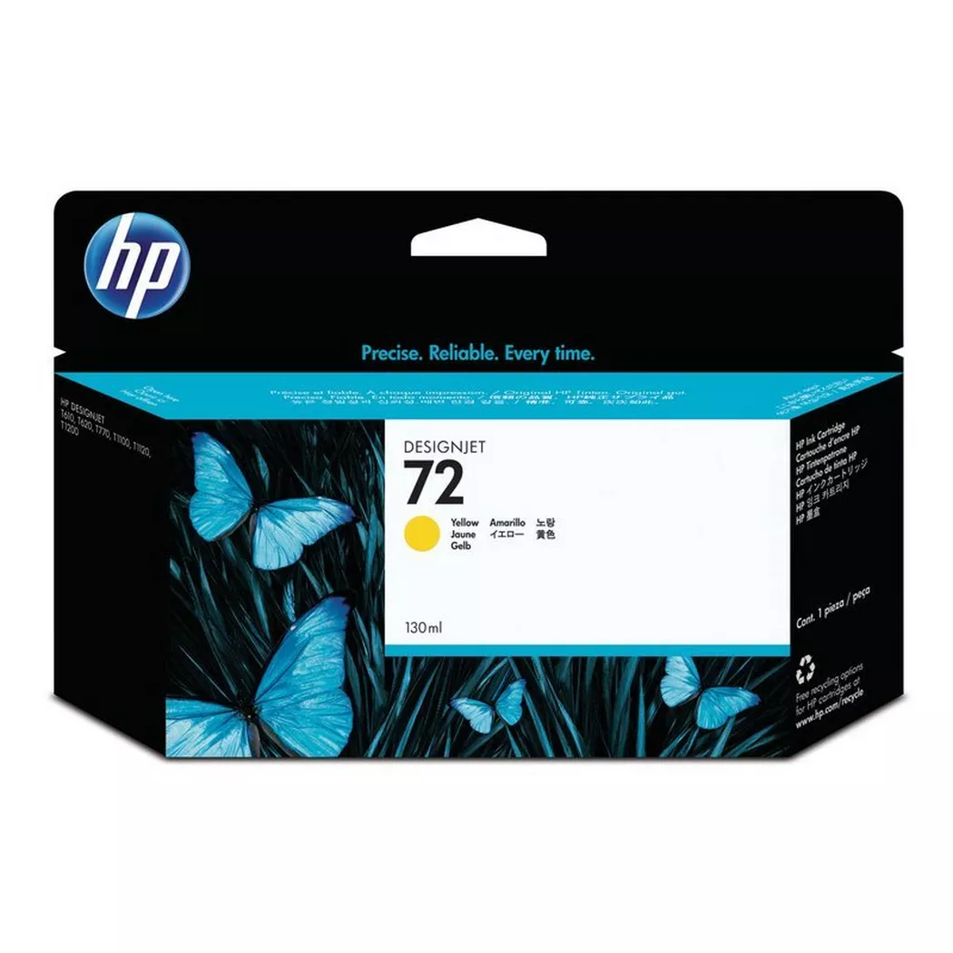 Hewlett-Packard – HP Tintenpatrone 72 yellow C9373A DesignJet T1100 130ml, One Size