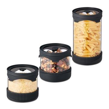 Pots de conservation avec couvercles lot de 3