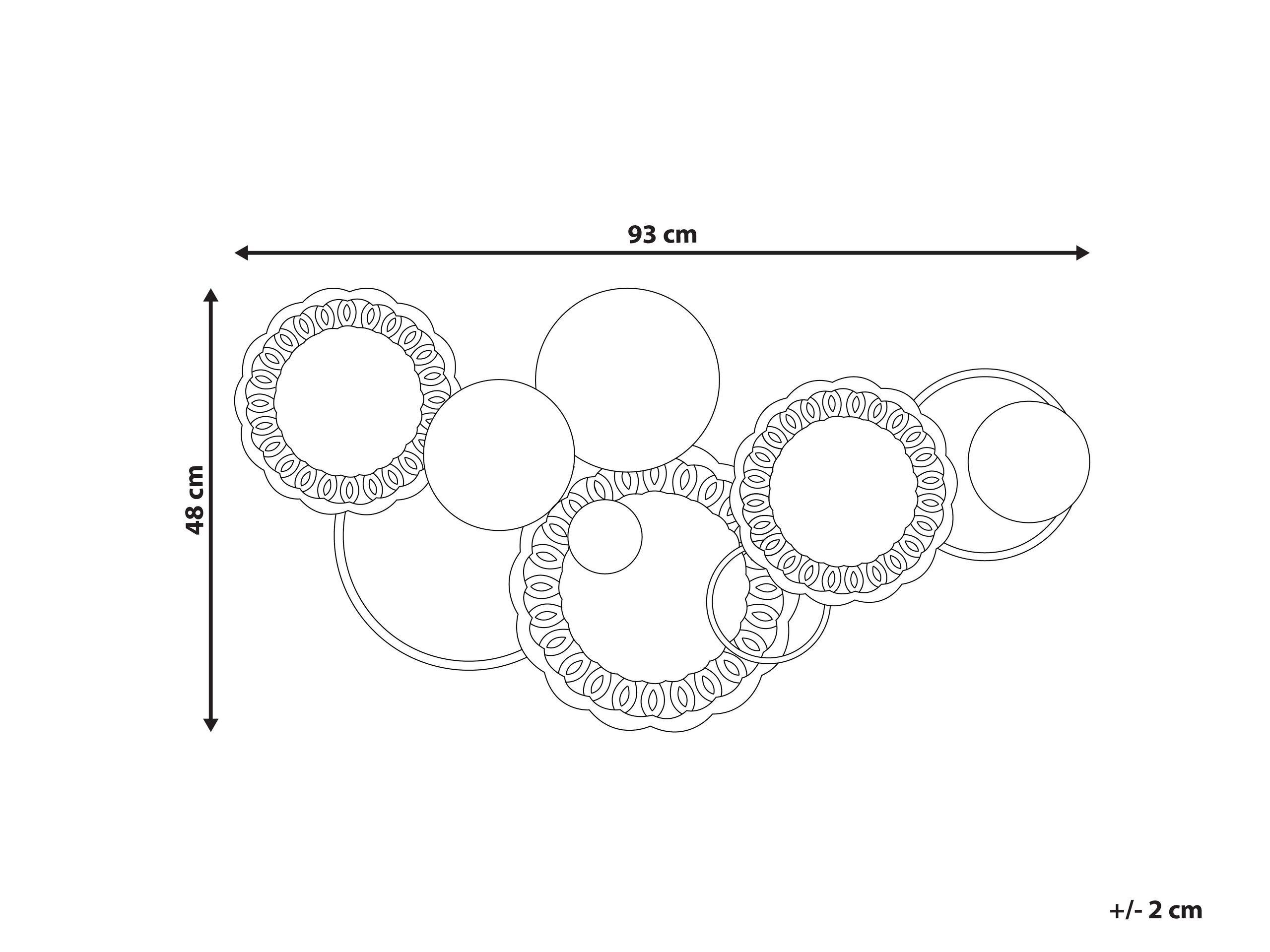 Beliani Wandobjekt aus Eisen Industriell PLUTONIUM  