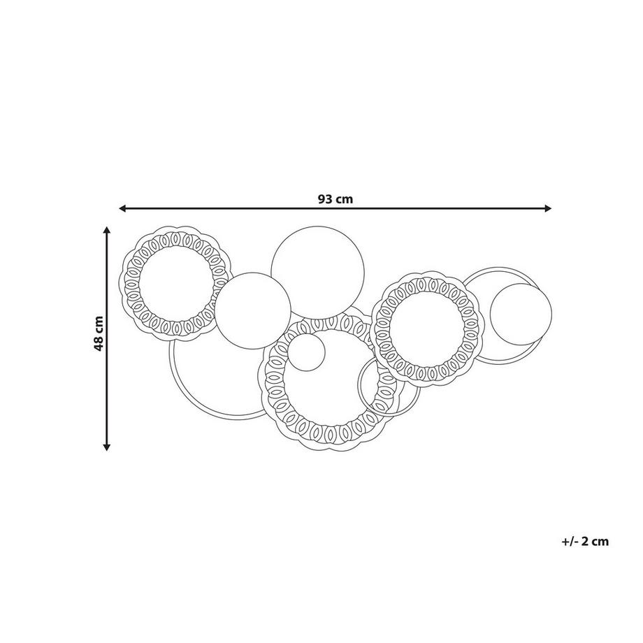 Beliani Décoration murale en Métal Industriel PLUTONIUM  