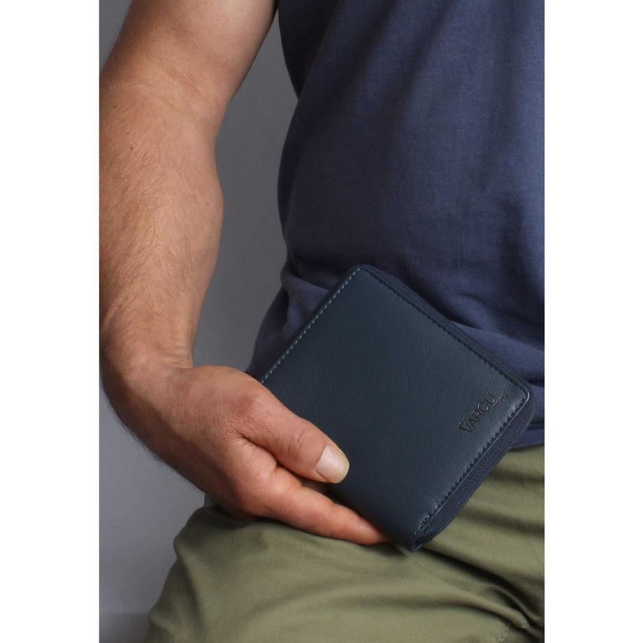 VARGU WENS 1-A Mono Portefeuille en Cuir Véritable  