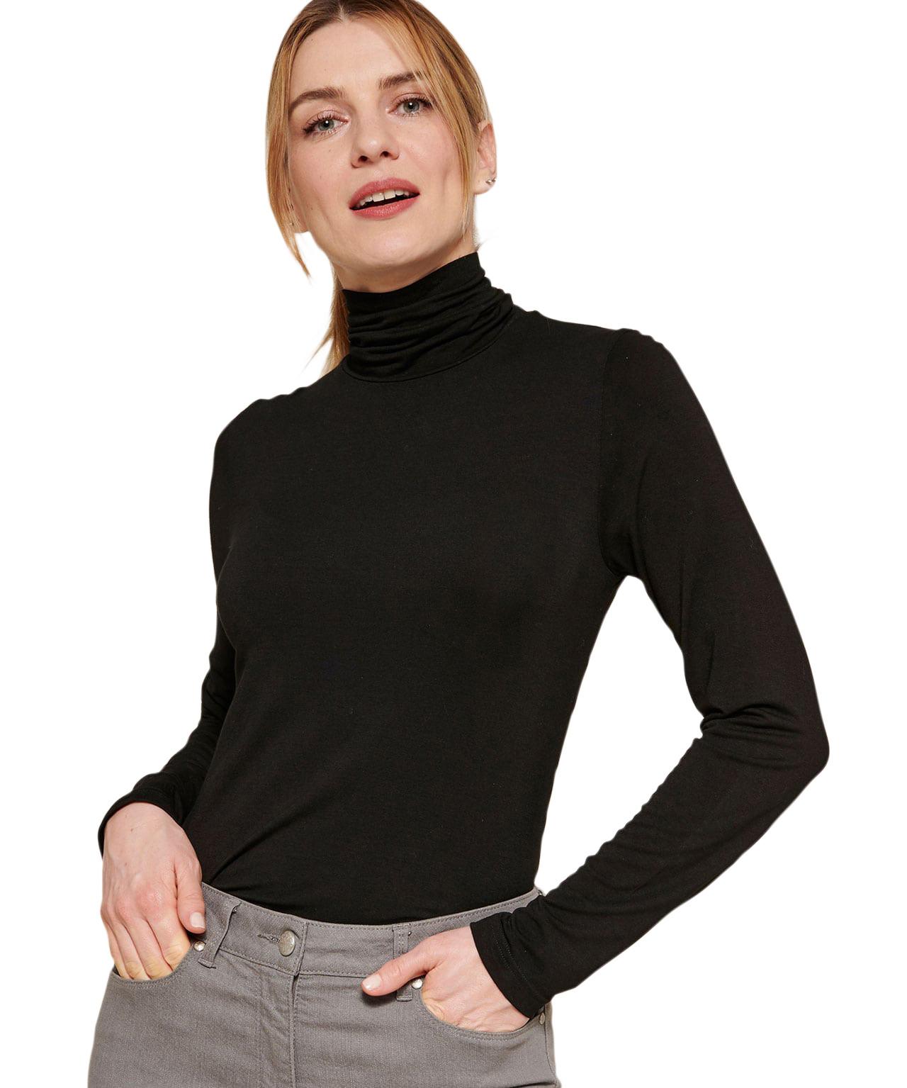 Damart  Sous-pull col roulé, maille jersey fluide. 