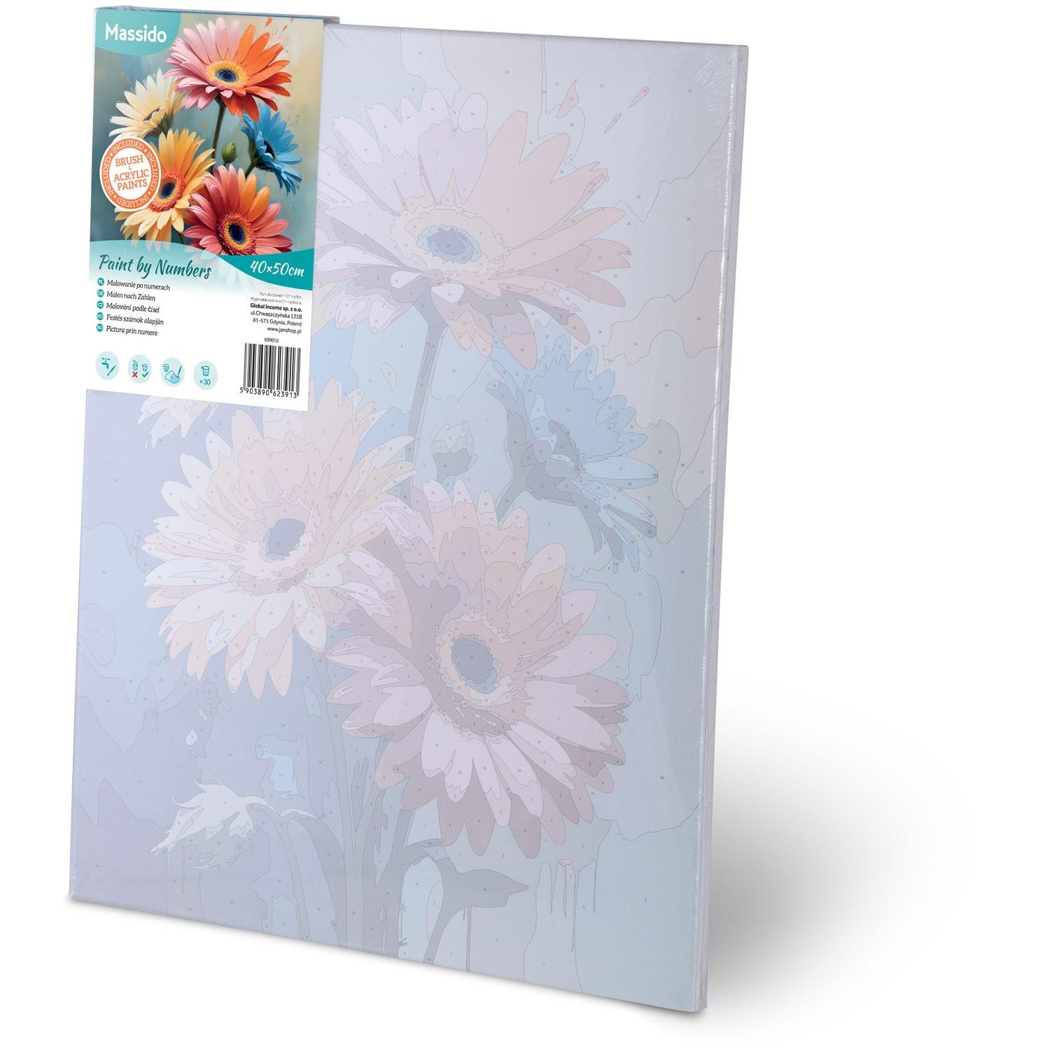 B2X Peinture par numéros 40x50 cm Fleurs Massido  