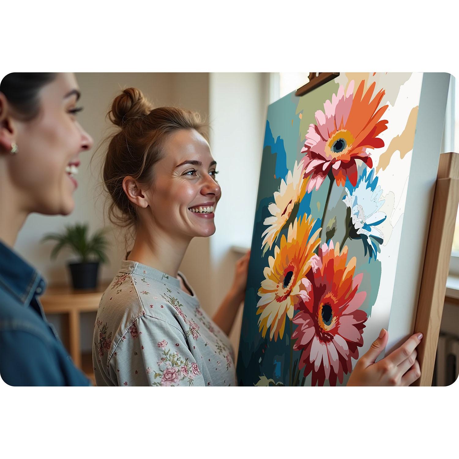 B2X Peinture par numéros 40x50 cm Fleurs Massido  