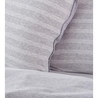 Living Home Melange Jersey Double Face Gestreifte Bettwäsche Set  