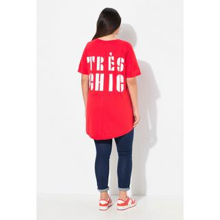 Ulla Popken T-shirt Oversize con Stampa Très Chic sul Retro  