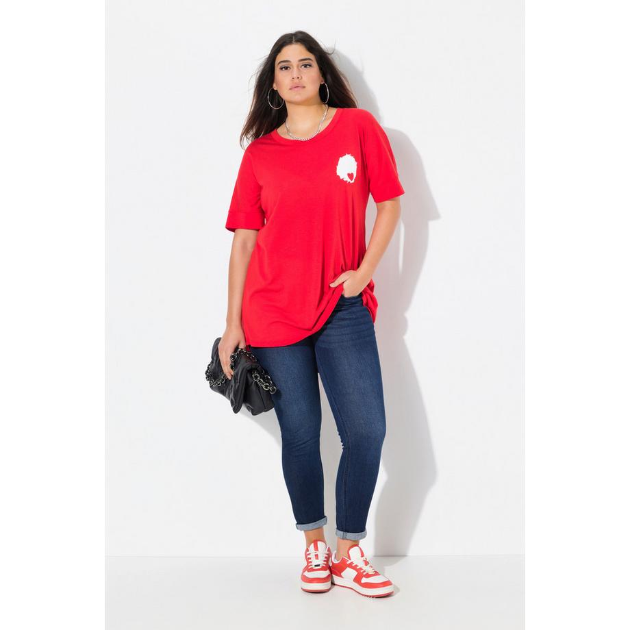 Ulla Popken T-shirt Oversize avec Imprimé Très Chic au Dos  