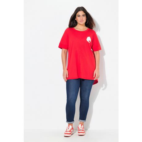 Ulla Popken T-shirt Oversize con Stampa Très Chic sul Retro  