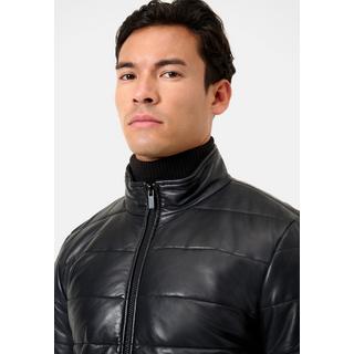 RICANO  Veste en cuir pour homme Jean, chaude avec col montant 