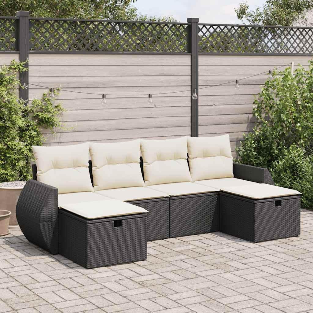 VidaXL set di divani da giardino Polirattan  