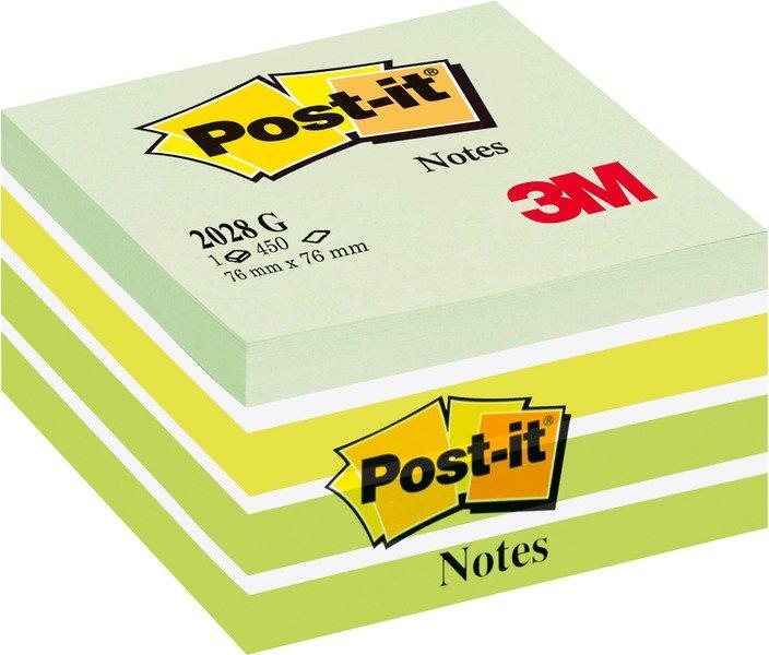Post-It POST-IT Würfel 76x76mm 2028-G grün/450 Blatt  