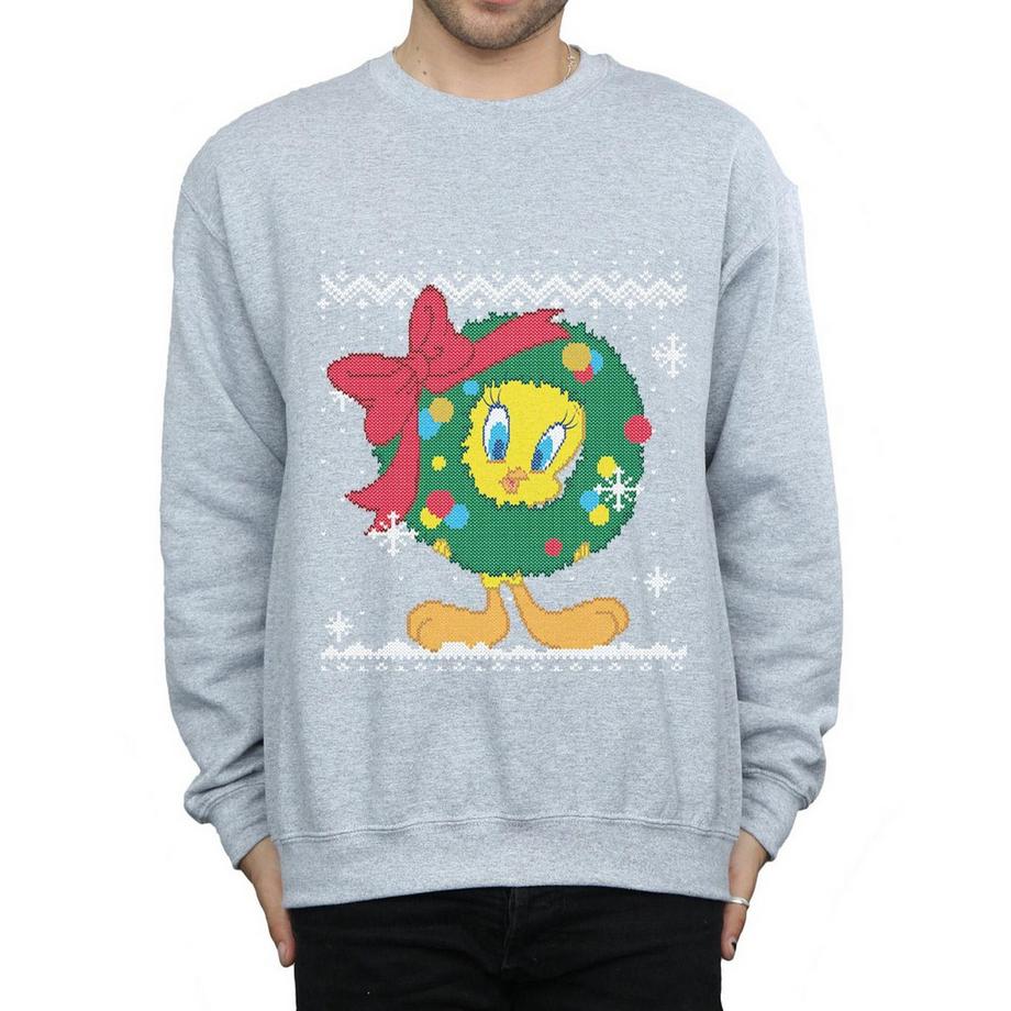 LOONEY TUNES Tweety Pie Christmas Fair Isle Sweatshirt  