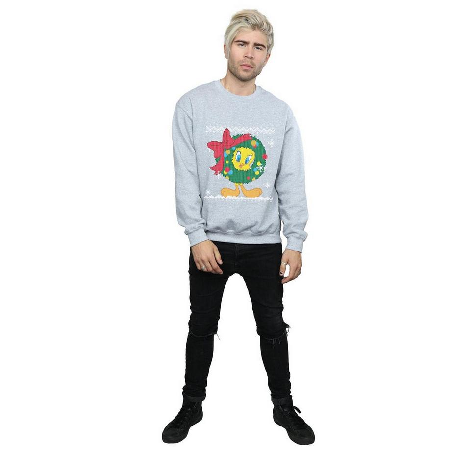 LOONEY TUNES Tweety Pie Christmas Fair Isle Sweatshirt  