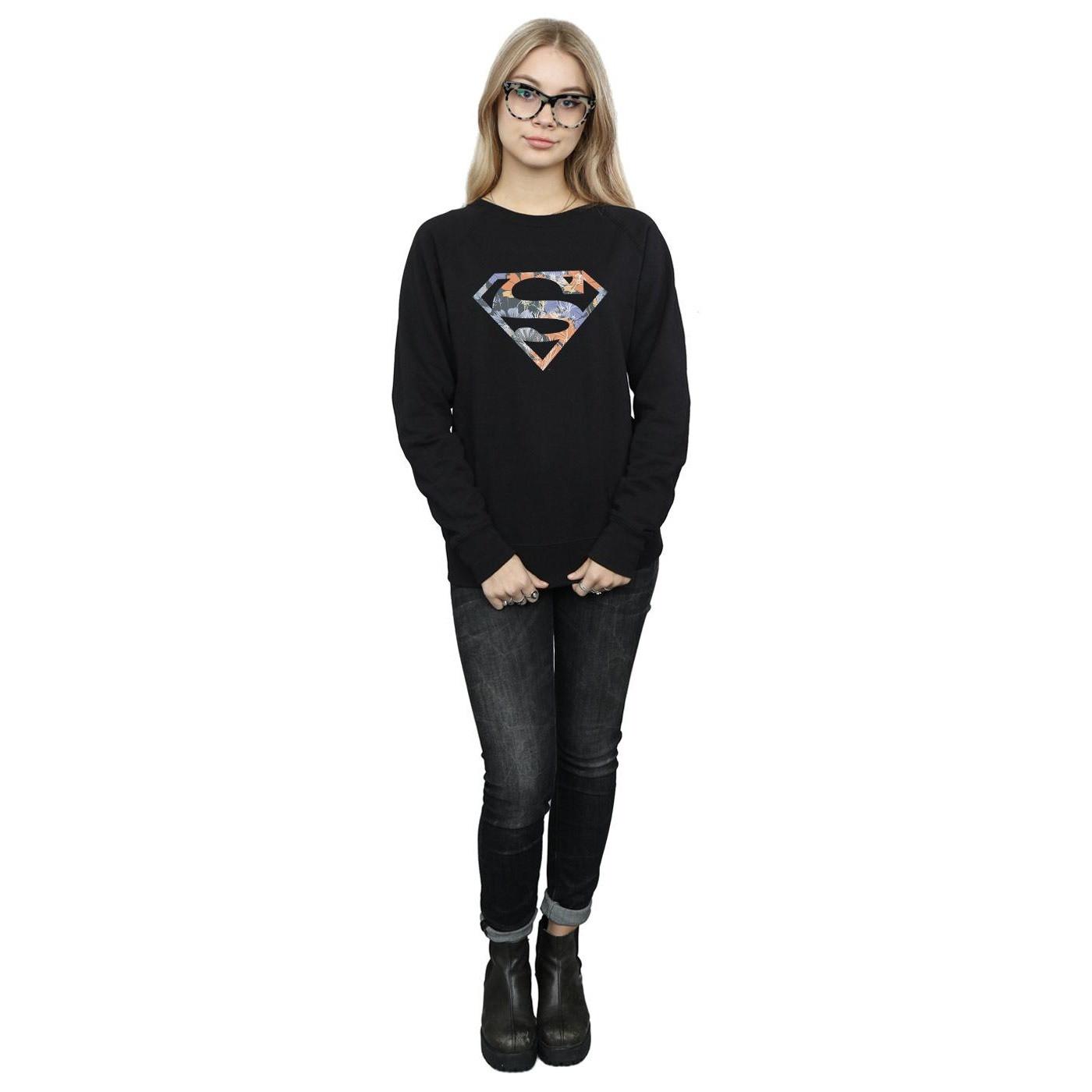DC COMICS Superman Floral Logo Sweatshirt  