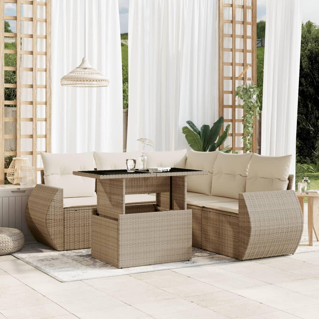 VidaXL set divano da giardino Polirattan  