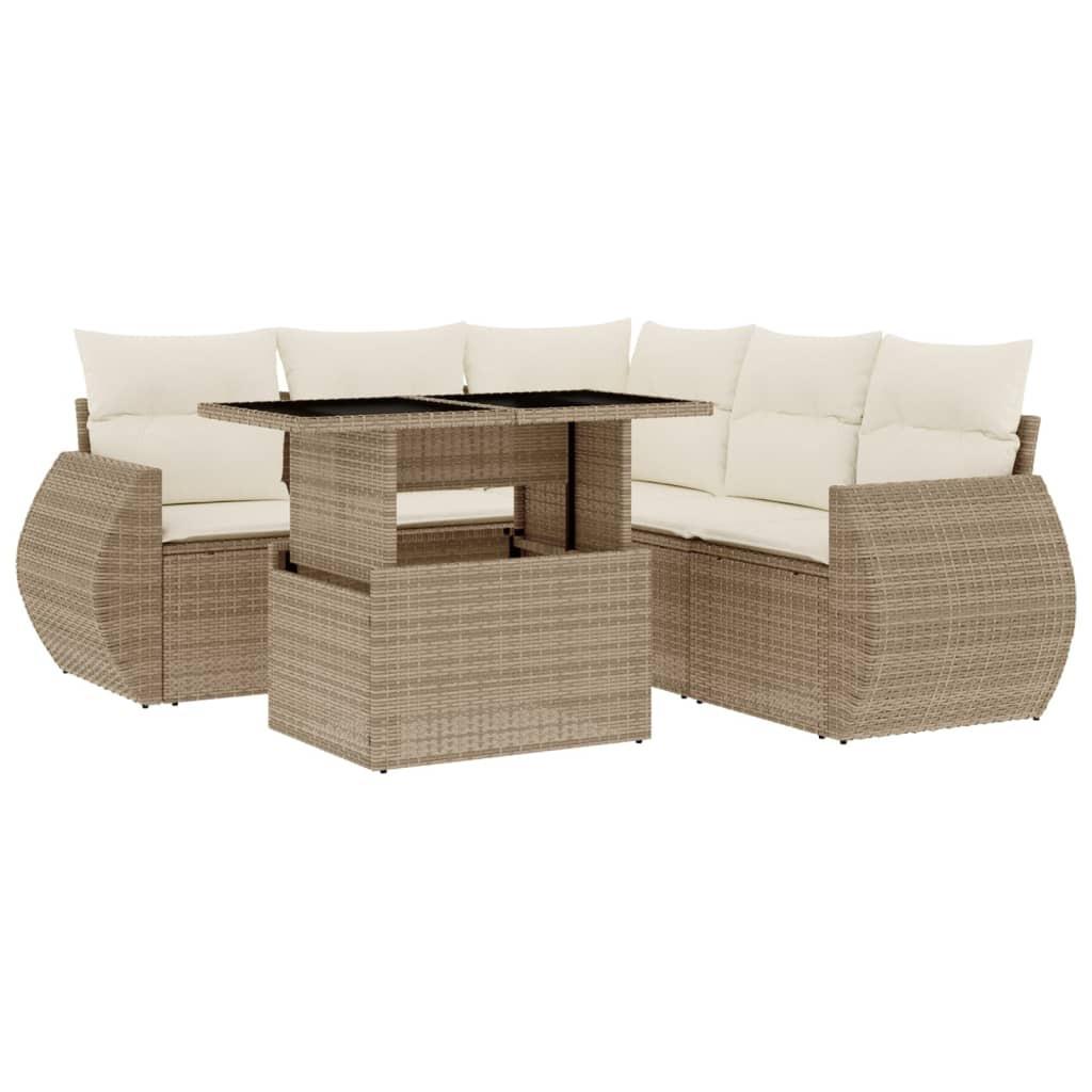 VidaXL set divano da giardino Polirattan  