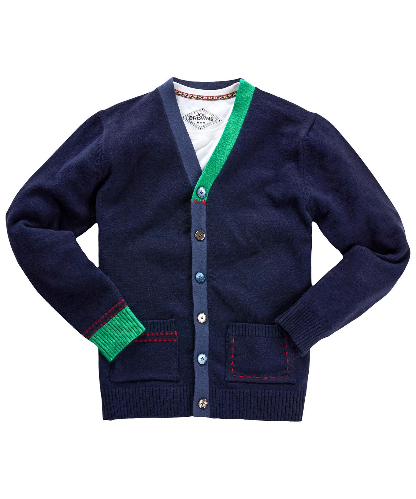 Joe Browns  Marineblaue Strickjacke mit Grobstrick 