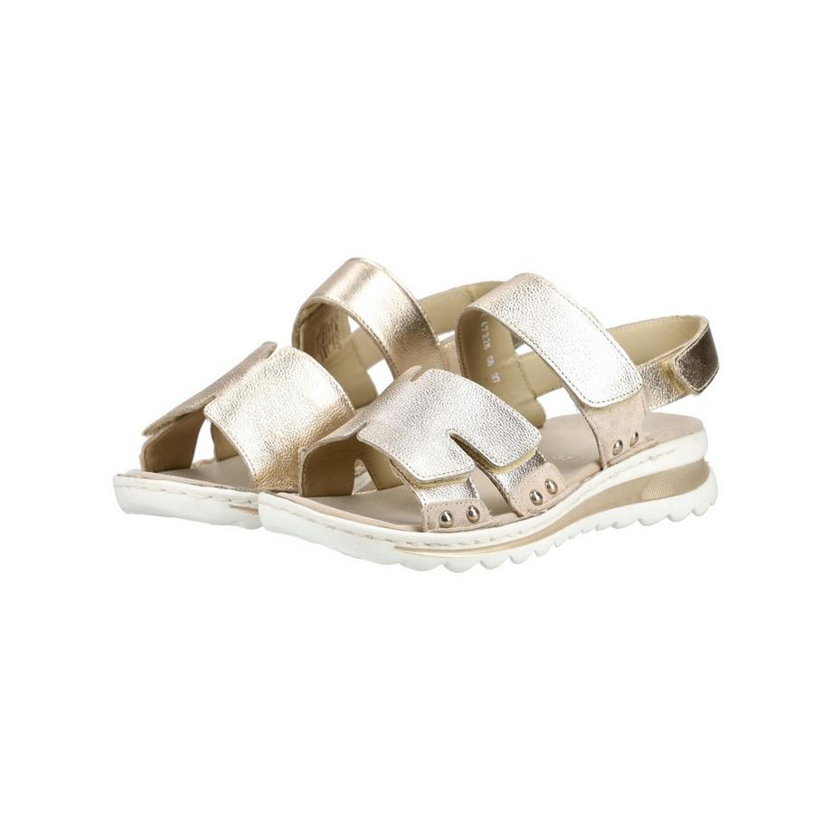 ara Metallische Sandalen mit Klettverschluss  
