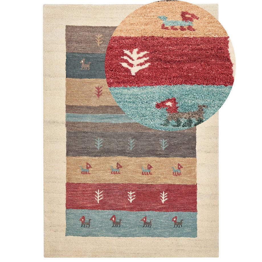 Beliani Tapis en Laine Rustique SARILAR  