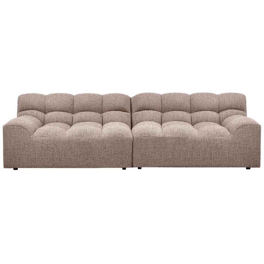 mutoni Canapé Allure 3 places en tissage grossier marron chiné 280  