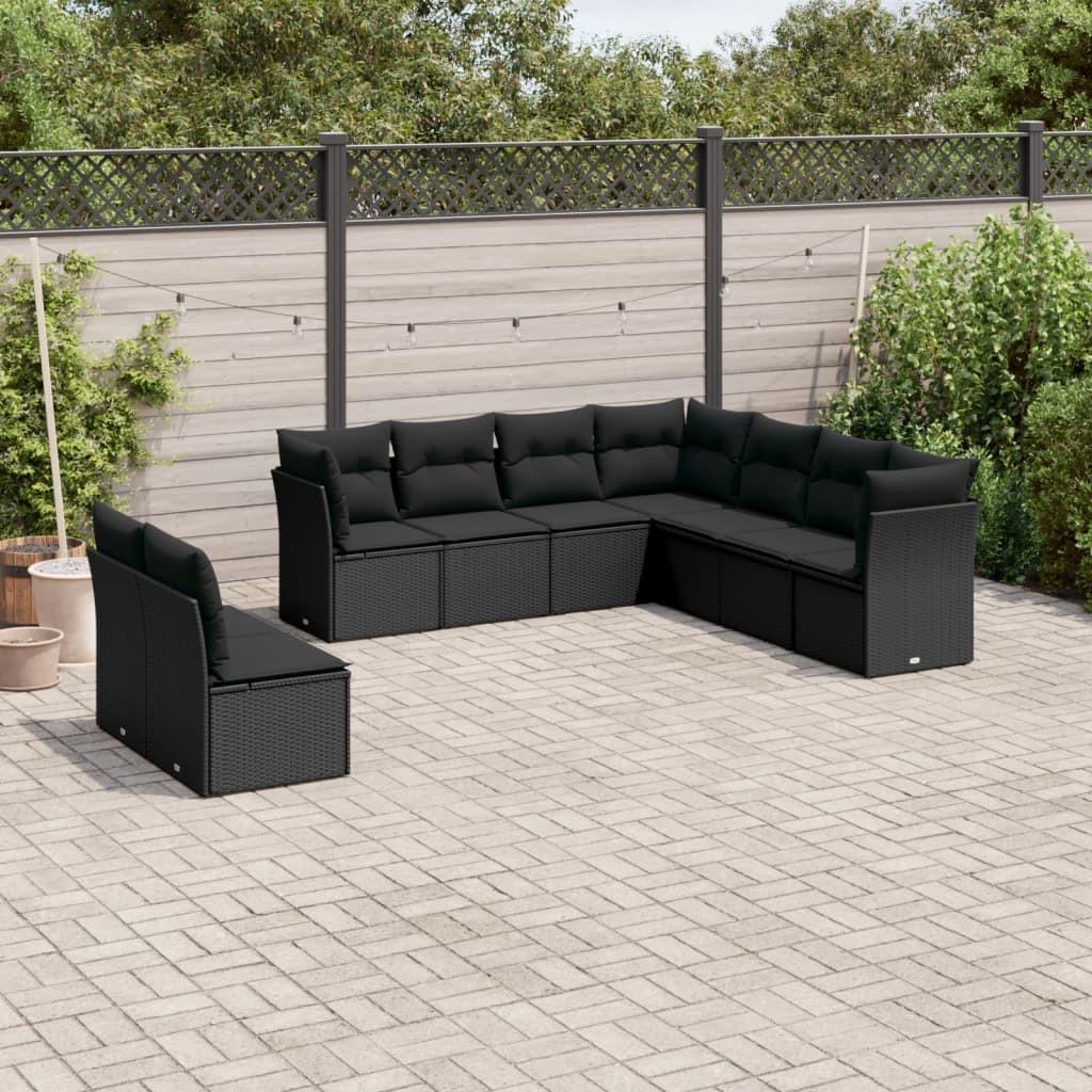 VidaXL set divano da giardino Polirattan  