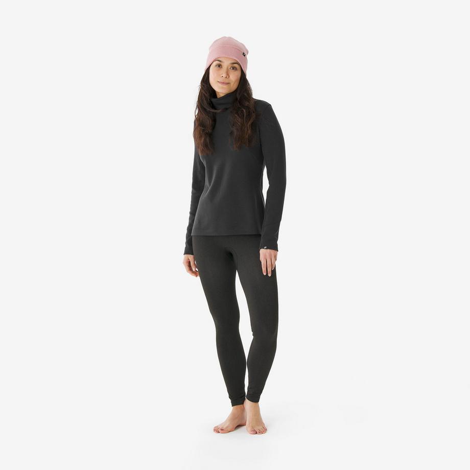 WEDZE  Ski-Thermo-Unterhemd mit Rollkragen aus Merinowolle BL Top 500 Woolneck 