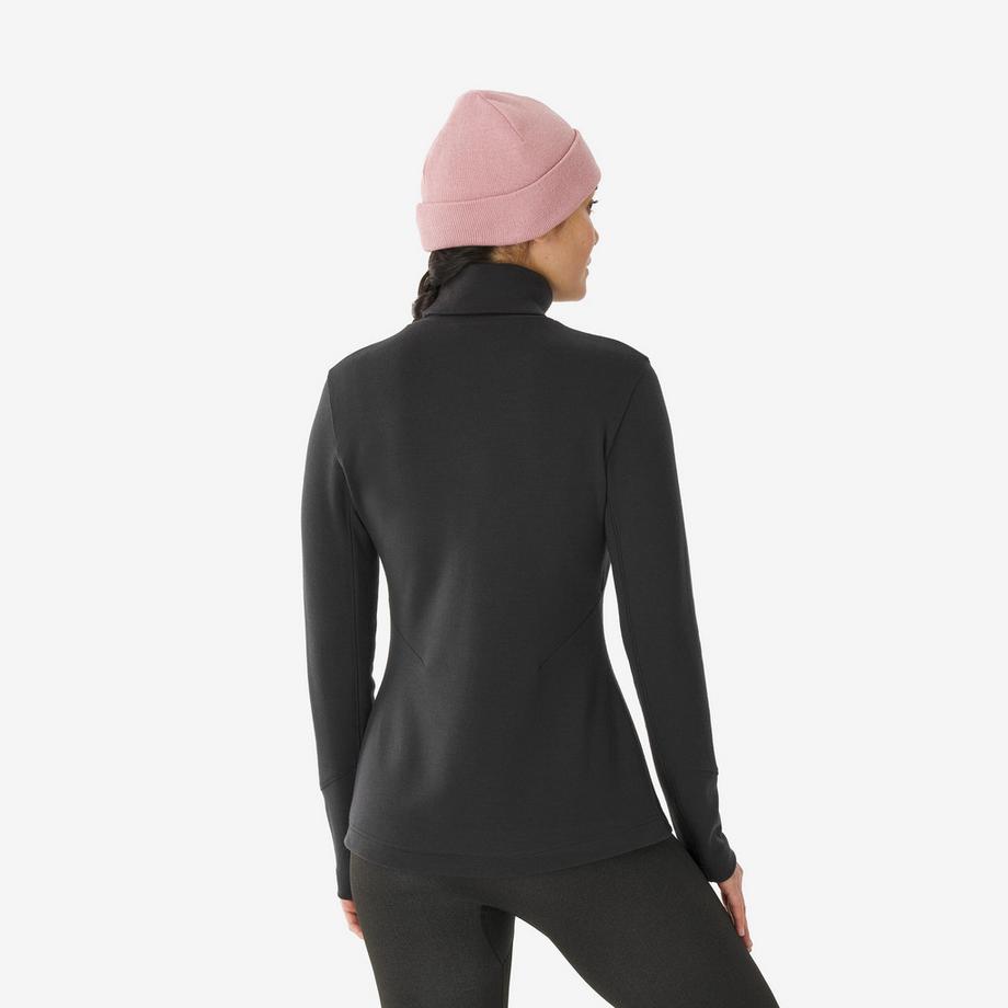 WEDZE  Ski-Thermo-Unterhemd mit Rollkragen aus Merinowolle BL Top 500 Woolneck 