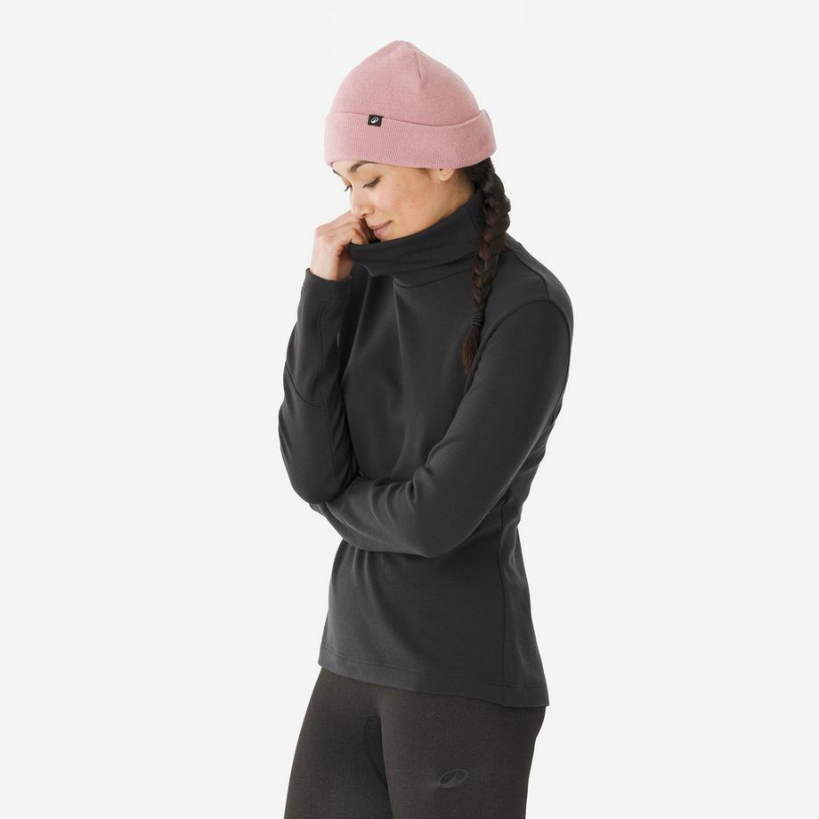 WEDZE  Ski-Thermo-Unterhemd mit Rollkragen aus Merinowolle BL Top 500 Woolneck 