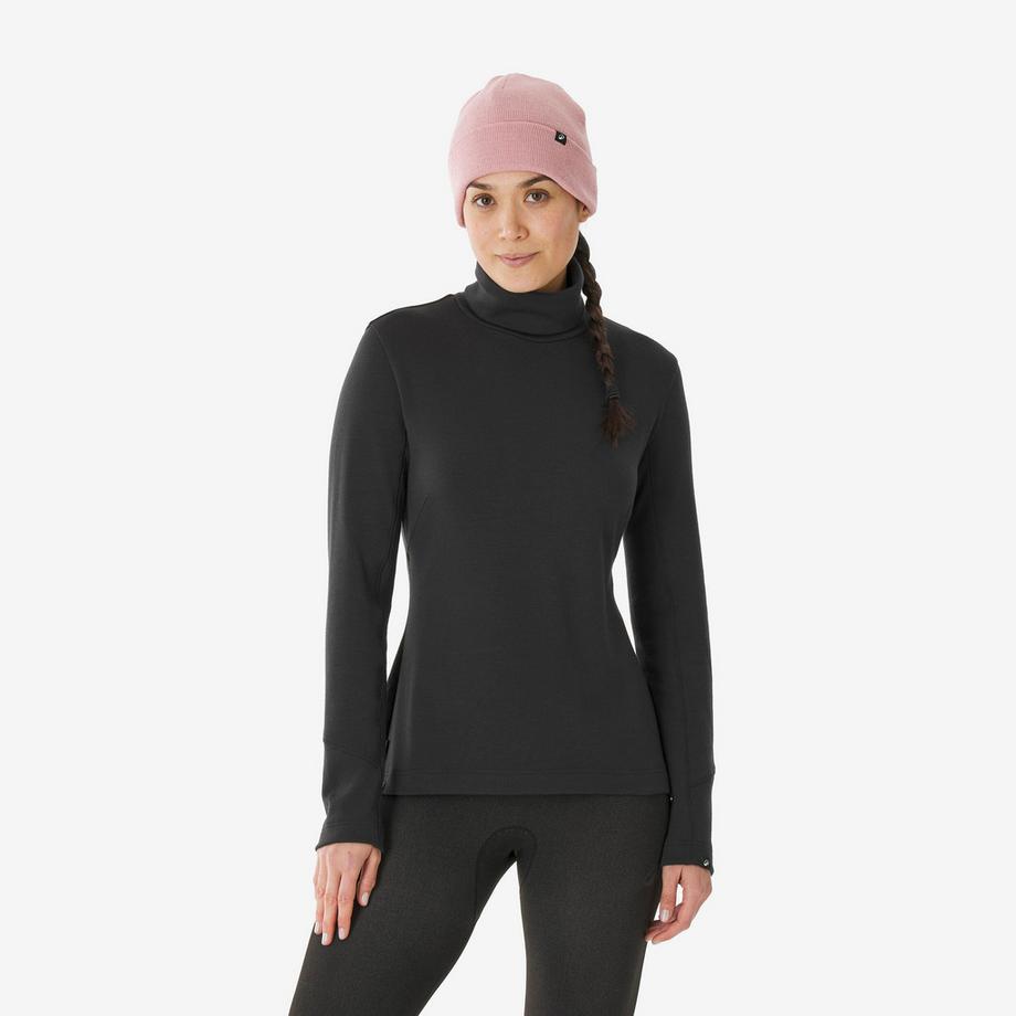 Ski-Thermo-Unterhemd mit Rollkragen aus Merinowolle BL Top 500 Woolneck