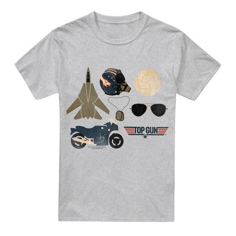 Top Gun Items T-Shirt Stampata Maniche Corte  