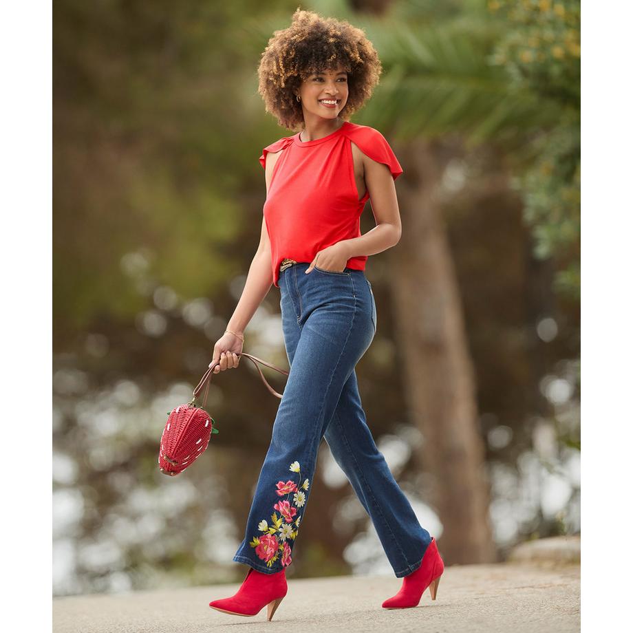 Joe Browns Top Jersey con Maniche a Volant  