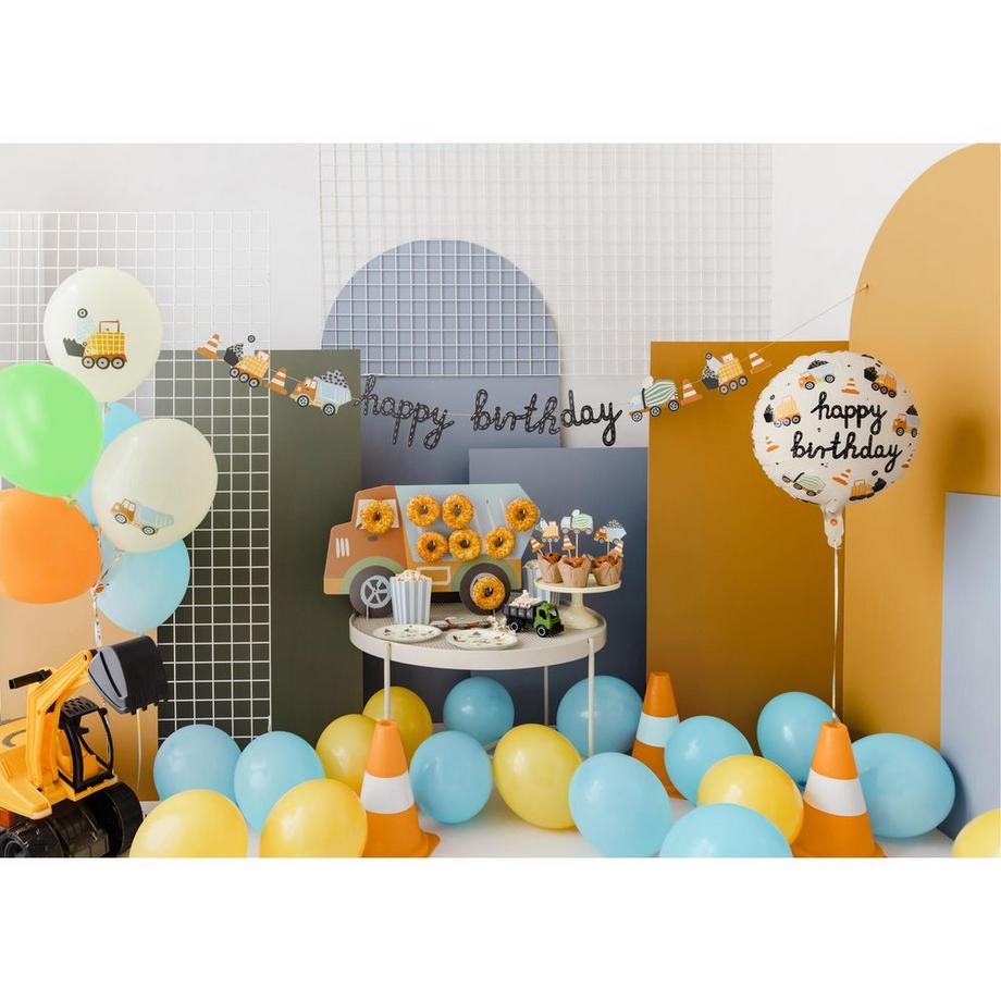 PartyDeco  Ballon en foil  véhicules de construction 