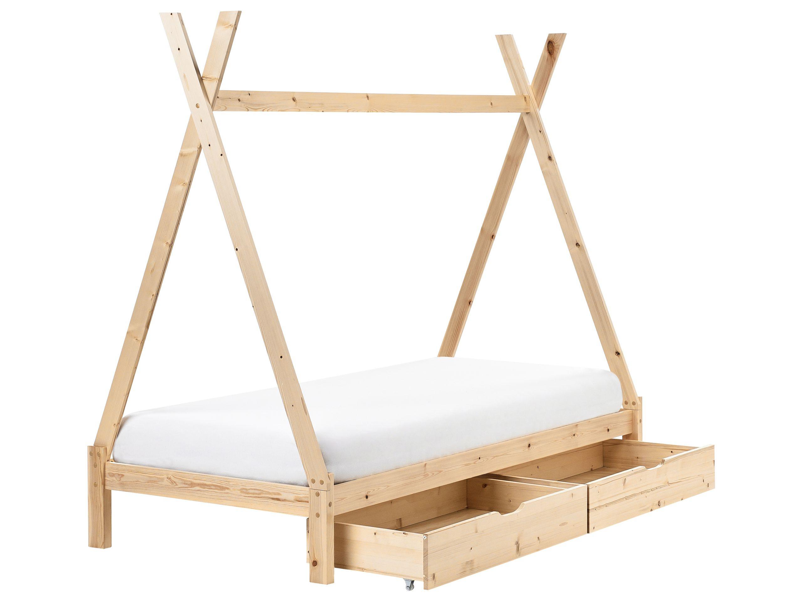 Beliani Lit à tiroirs pour enfants en Bois de pin Moderne DEVAY  