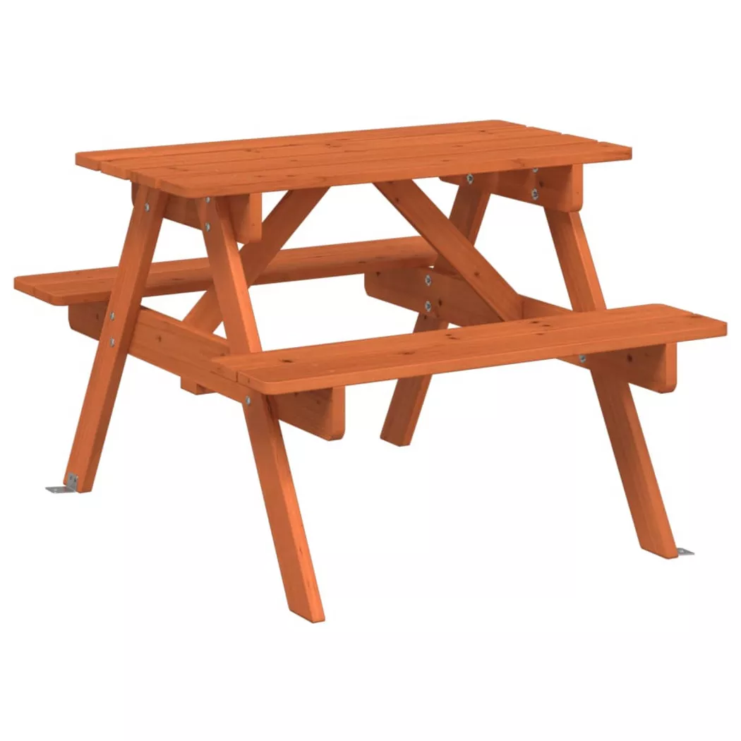 VidaXL - Table de pique-nique bois, One Size, Marron