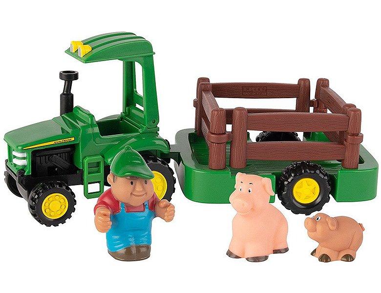 Image of TOMY Johnny Tractor Traktor mit Anhänger & Tierfiguren - ONE SIZE