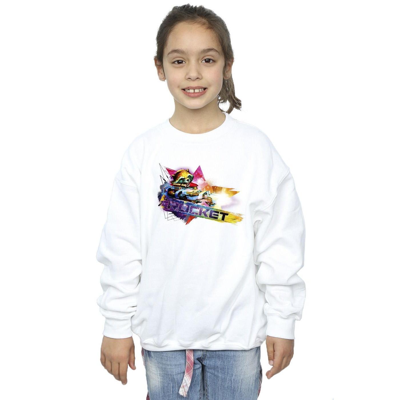 MARVEL  Guardians Of The Galaxy Abstract Rocket Raccoon Sweatshirt 