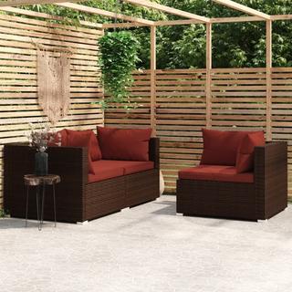 VidaXL set divani da giardino Polirattan  