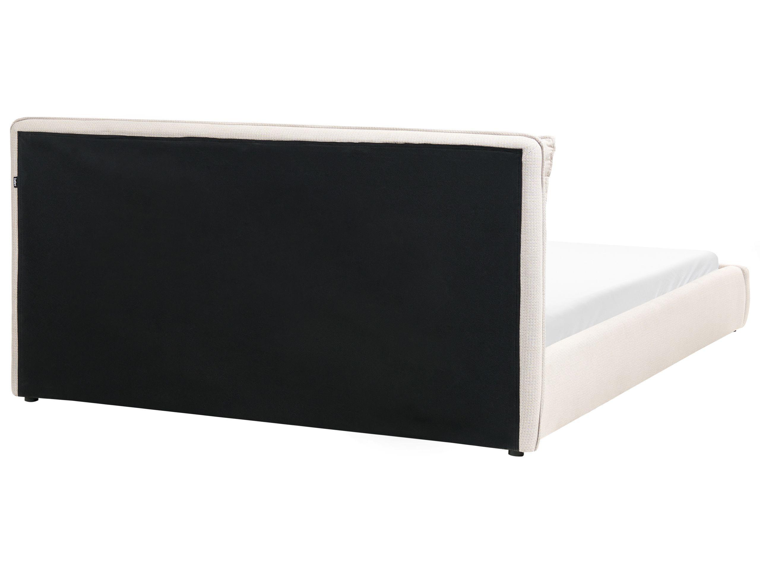 Beliani Lit avec sommier en Tissu Scandinave BAJONNA  