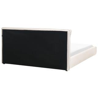 Beliani Lit avec sommier en Tissu Scandinave BAJONNA  