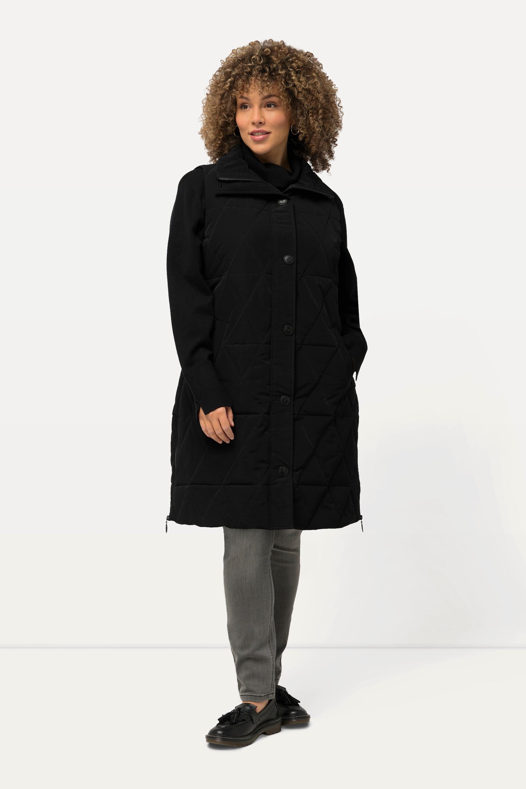 Ulla Popken HYPRAR Funktions Longsteppweste Stehkragen Recycelt  